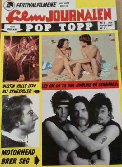 FILMJOURNALEN (Norway) magazine side cover Issue 6  1983