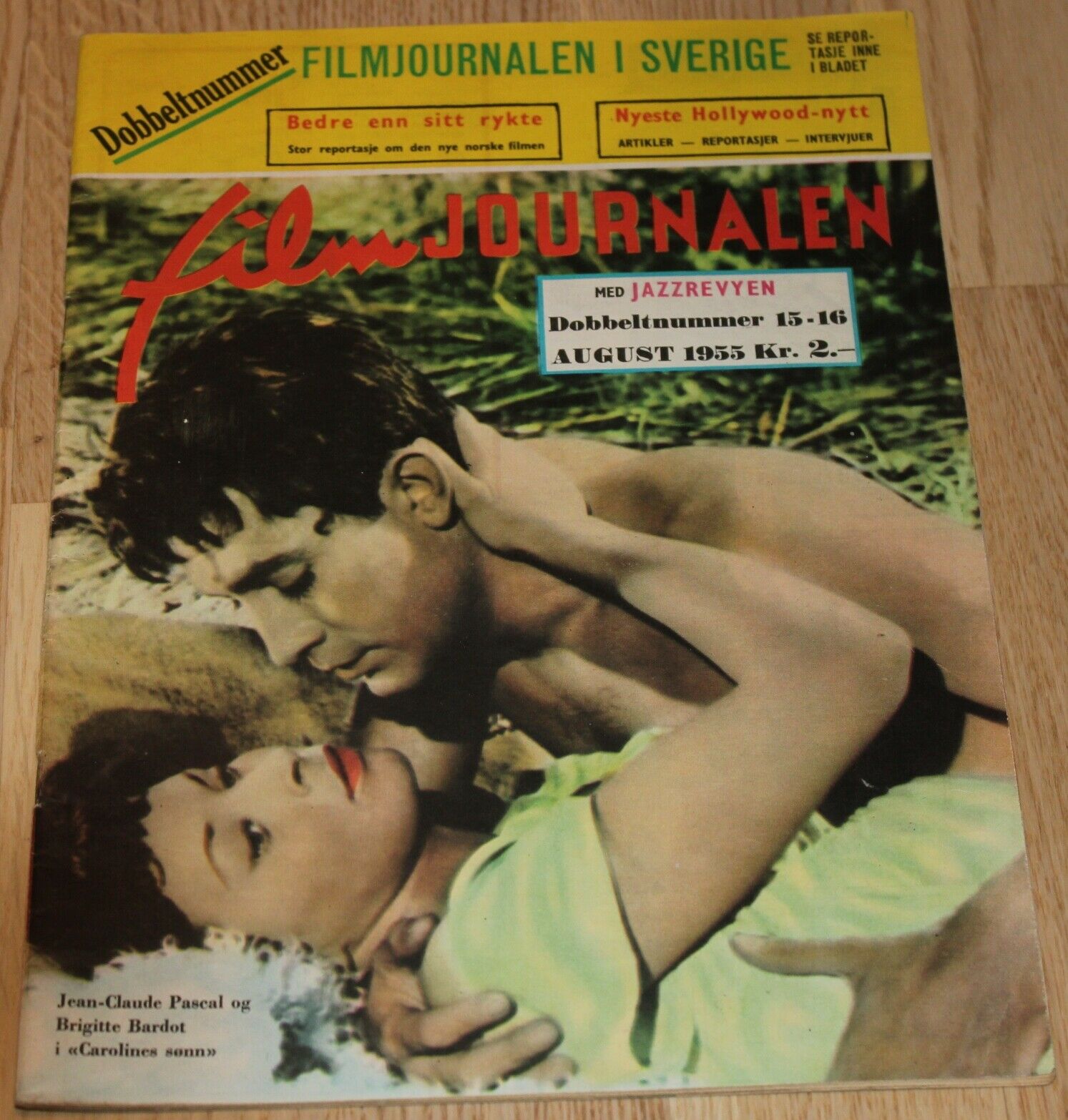 FILMJOURNALEN (Norway) magazine side cover Issue 15-16  August 1955