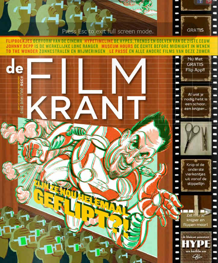 FILMKRANT | DE magazine side cover Issue 356 July/August 2013