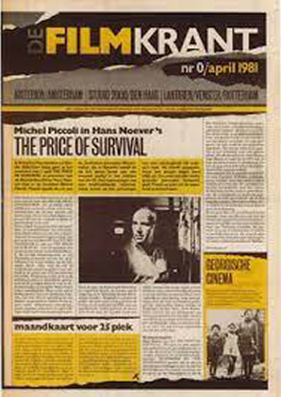 FILMKRANT | DE magazine side cover  April 1981