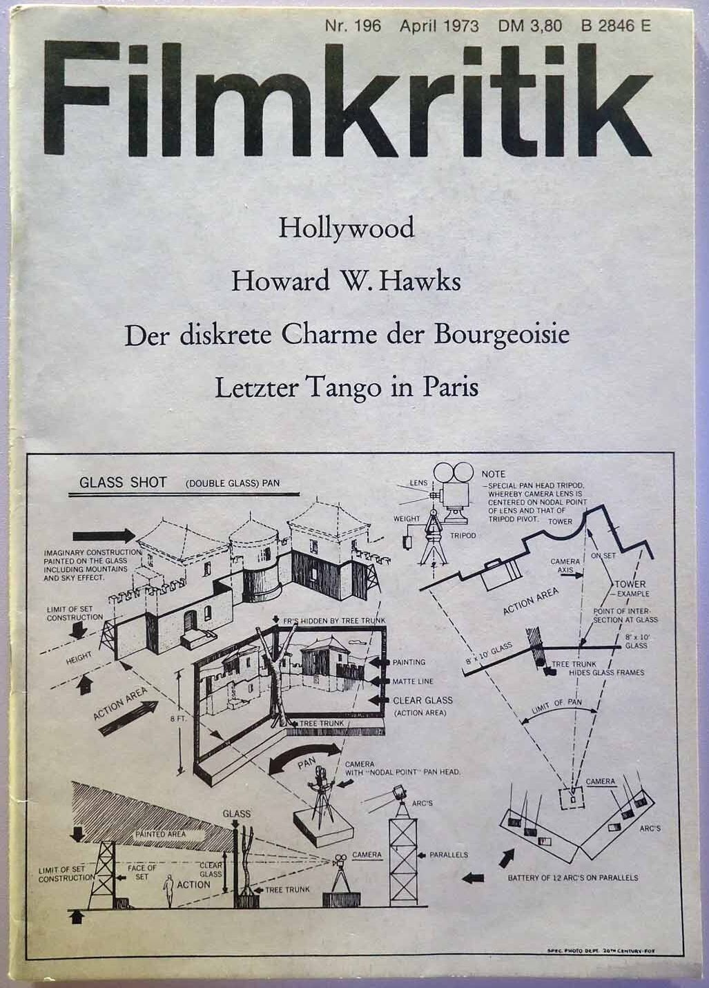 FILMKRITIK magazine side cover Issue 196 April 1973