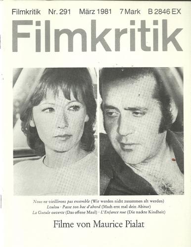 FILMKRITIK magazine side cover Issue 291 March 1981