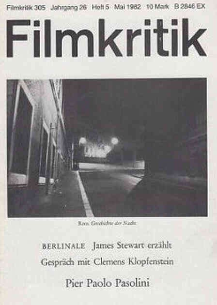 FILMKRITIK magazine side cover Issue 305 May 1982