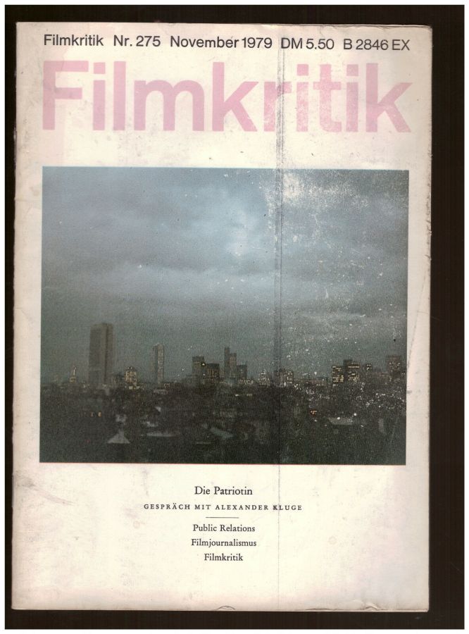 FILMKRITIK magazine side cover Issue 275 November 1979