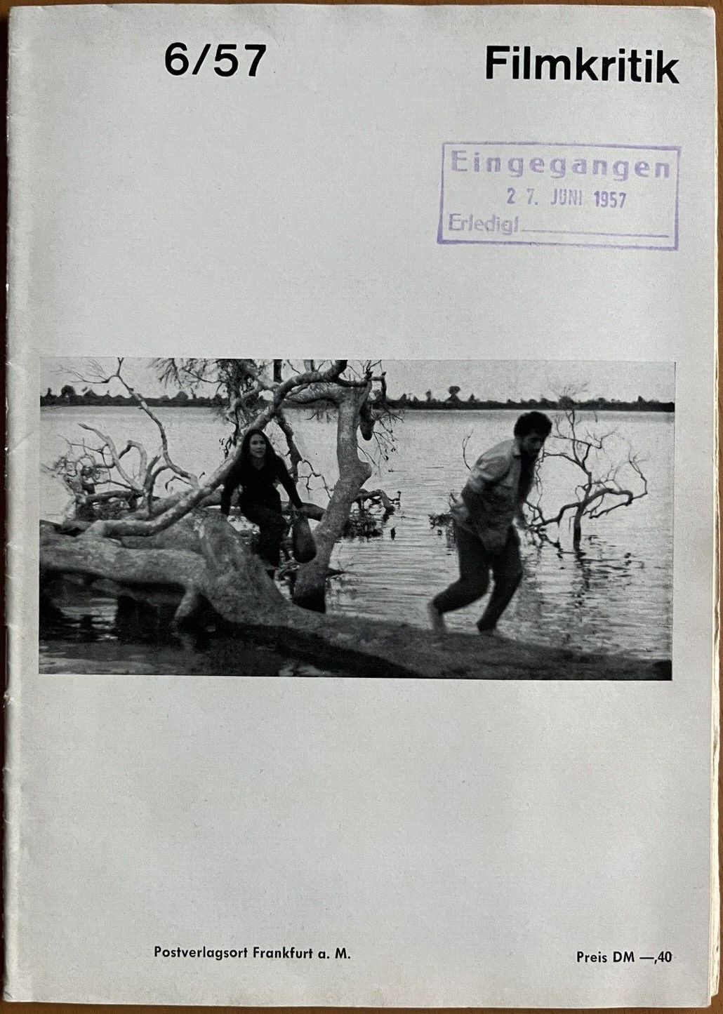 FILMKRITIK magazine side cover Issue 6 June 1957