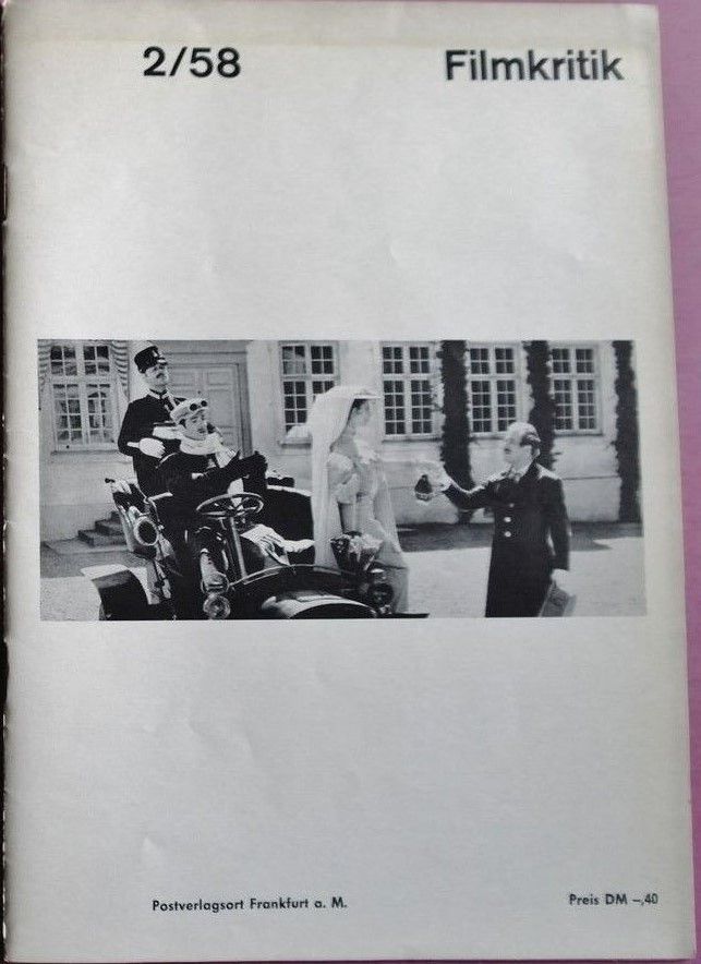 FILMKRITIK magazine side cover Issue 2 February 1958