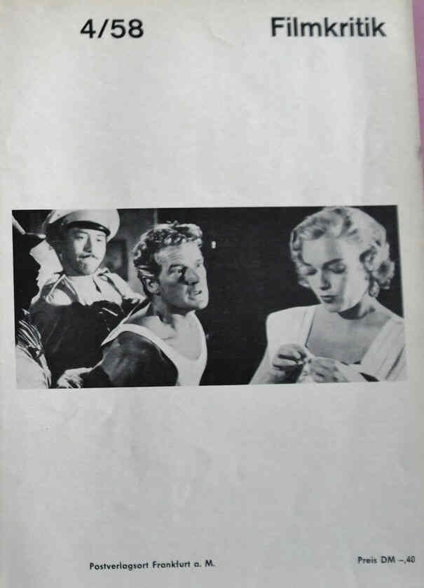 FILMKRITIK magazine side cover Issue 4 April 1958