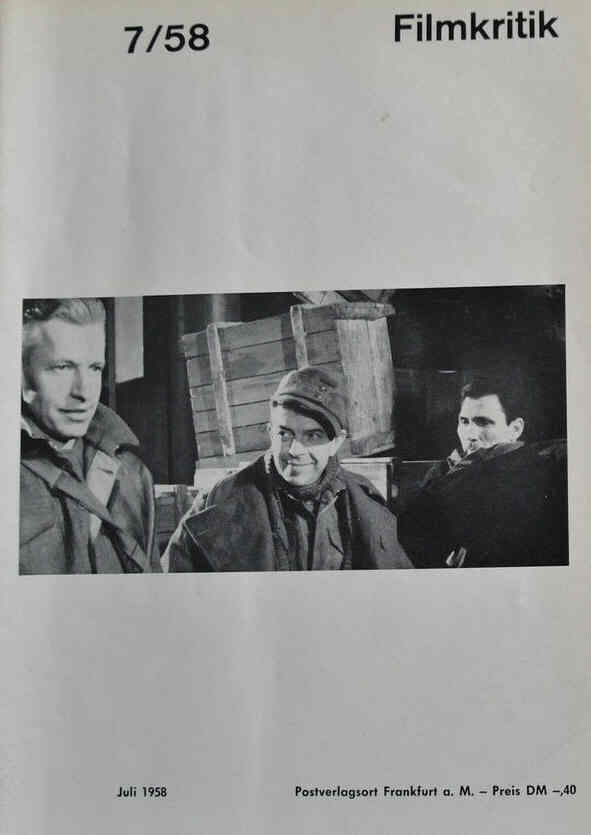 FILMKRITIK magazine side cover Issue 7 July 1958