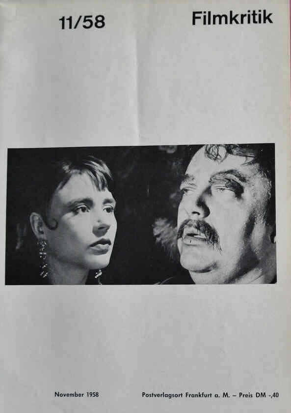 FILMKRITIK magazine side cover Issue 11 November 1958