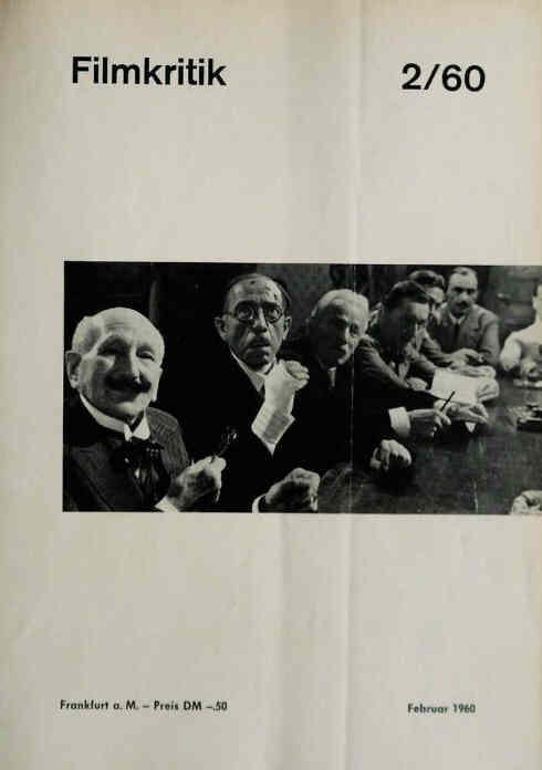FILMKRITIK magazine side cover Issue 2 February 1960
