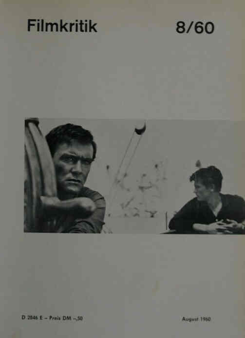 FILMKRITIK magazine side cover Issue 8 August 1960