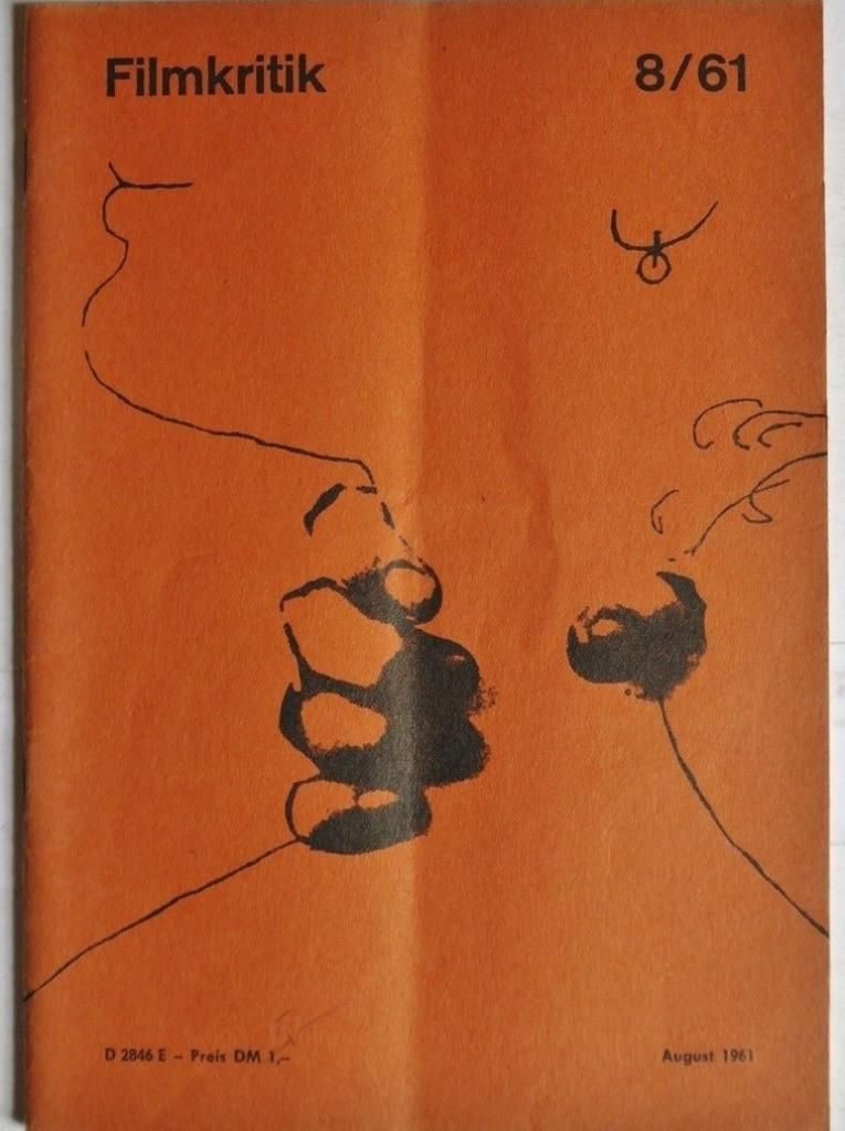 FILMKRITIK magazine side cover Issue 8 August 1961
