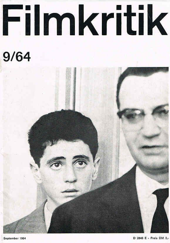 FILMKRITIK magazine side cover Issue 9 September 1964