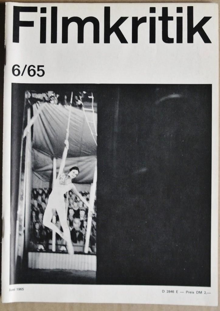 FILMKRITIK magazine side cover Issue 6 June 1965