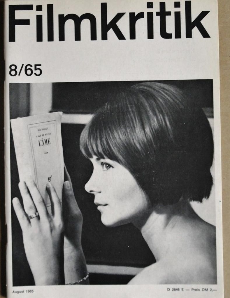 FILMKRITIK magazine side cover Issue 8 August 1965