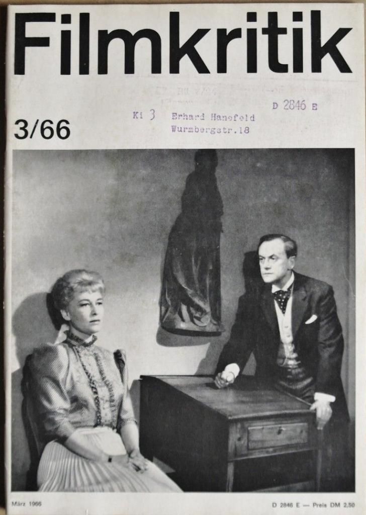 FILMKRITIK magazine side cover Issue 3 March 1966