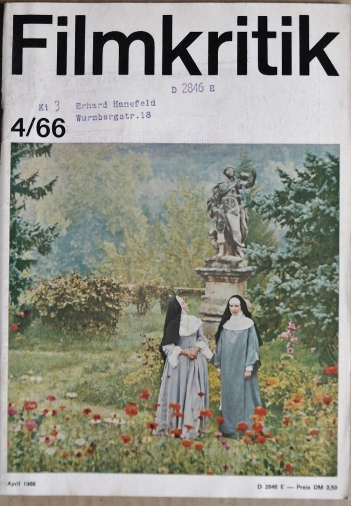 FILMKRITIK magazine side cover Issue 4 April 1966