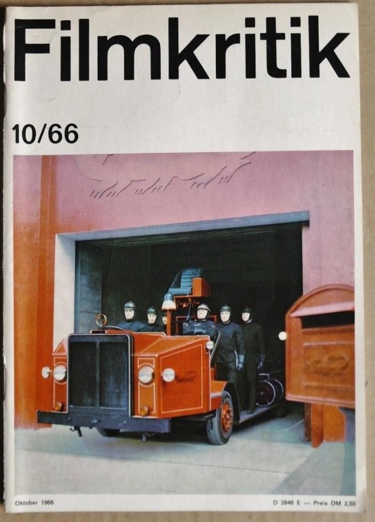 FILMKRITIK magazine side cover Issue 10 October 1966