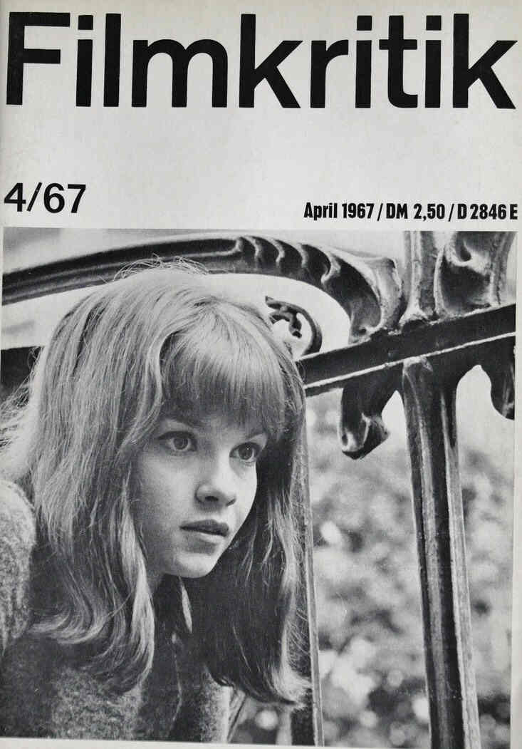 FILMKRITIK magazine side cover Issue 4 April 1967