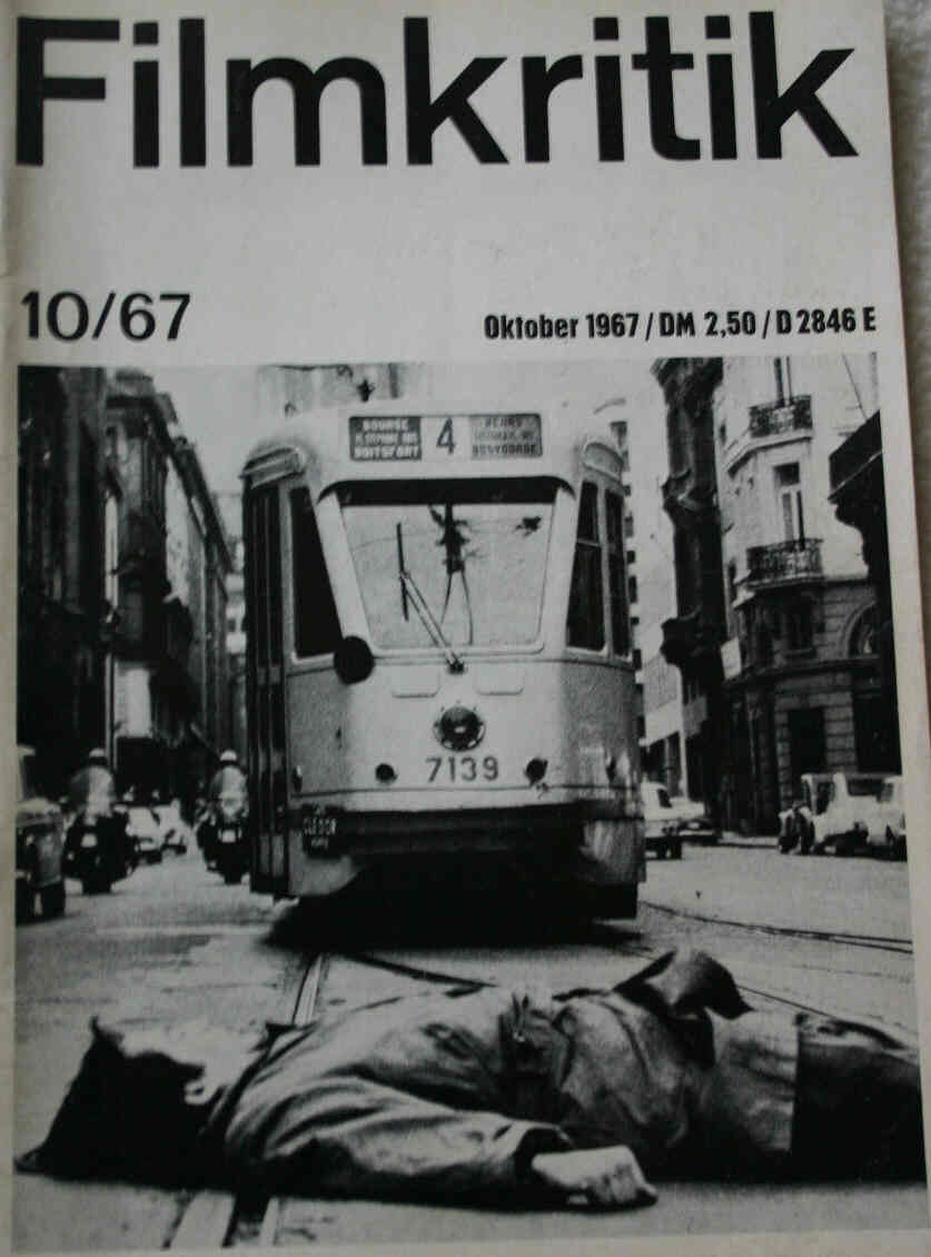 FILMKRITIK magazine side cover Issue 10 October 1967