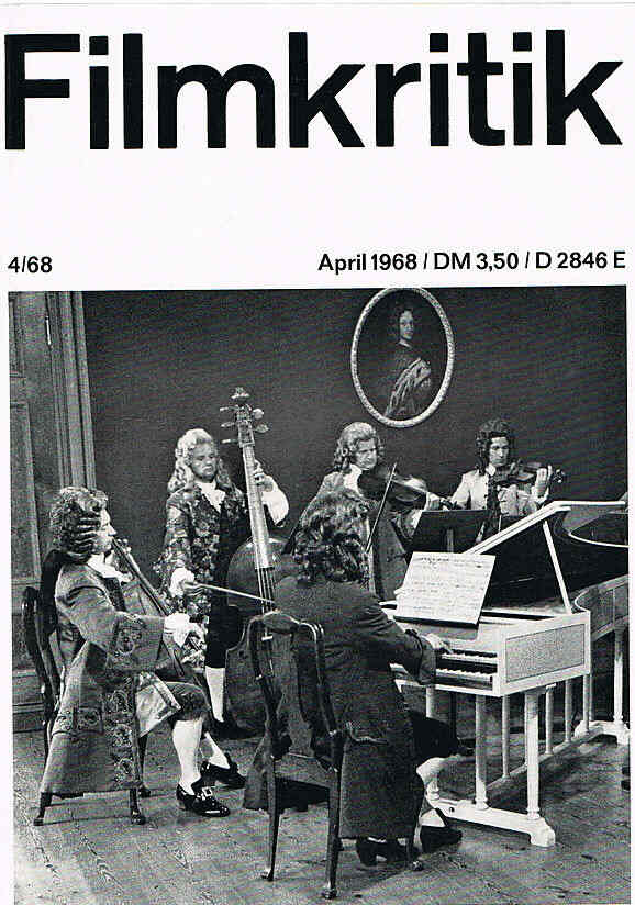 FILMKRITIK magazine side cover Issue 4 April 1968
