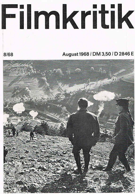 FILMKRITIK magazine side cover Issue 8 August 1968