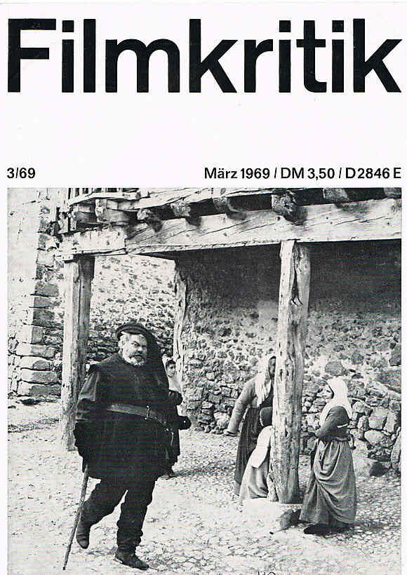 FILMKRITIK magazine side cover Issue 3 March 1969