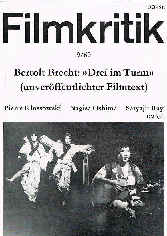 FILMKRITIK magazine side cover Issue 9 September 1969