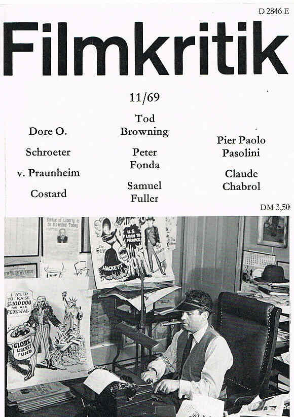 FILMKRITIK magazine side cover Issue 11 November 1969