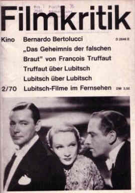 FILMKRITIK magazine side cover Issue 2 February 1970