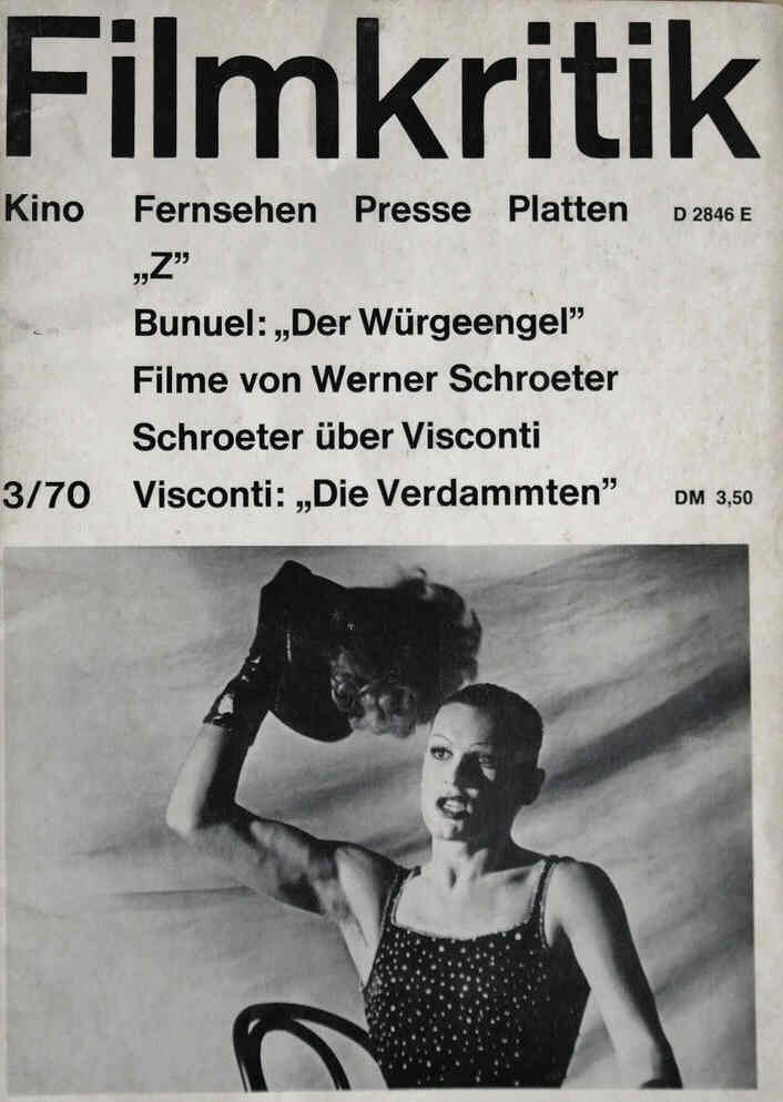 FILMKRITIK magazine side cover Issue 3 March 1970