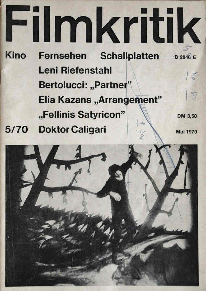 FILMKRITIK magazine side cover Issue 5 May 1970