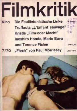 FILMKRITIK magazine side cover Issue 7 July 1970
