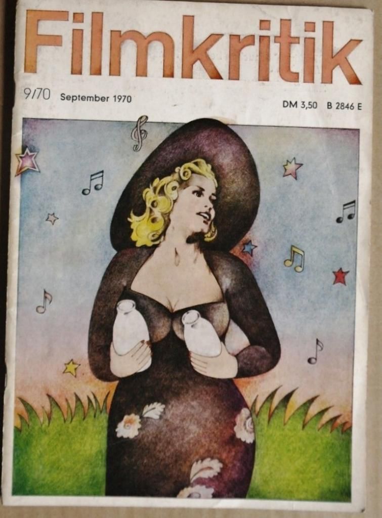 FILMKRITIK magazine side cover Issue 9 September 1970