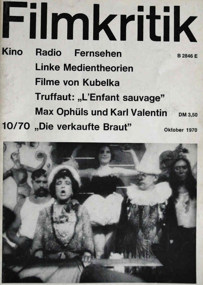 FILMKRITIK magazine side cover Issue 10 October 1970