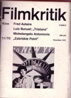 FILMKRITIK magazine side cover Issue 11 November 1970