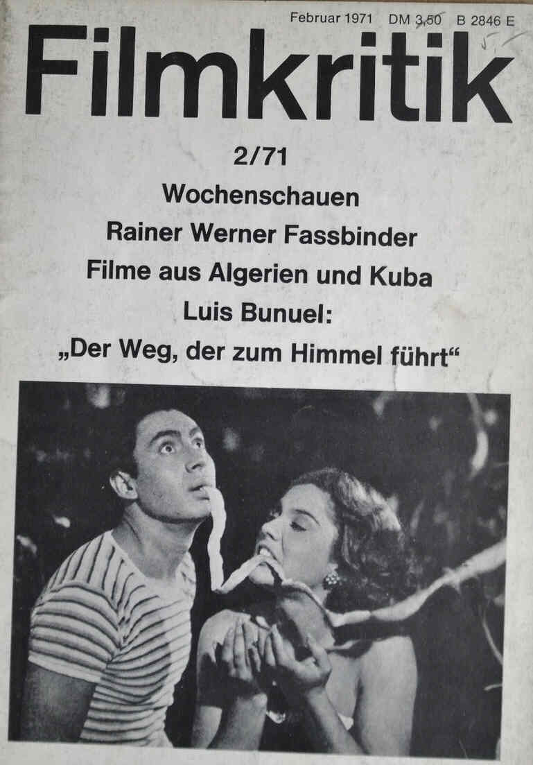 FILMKRITIK magazine side cover Issue 170 February 1971