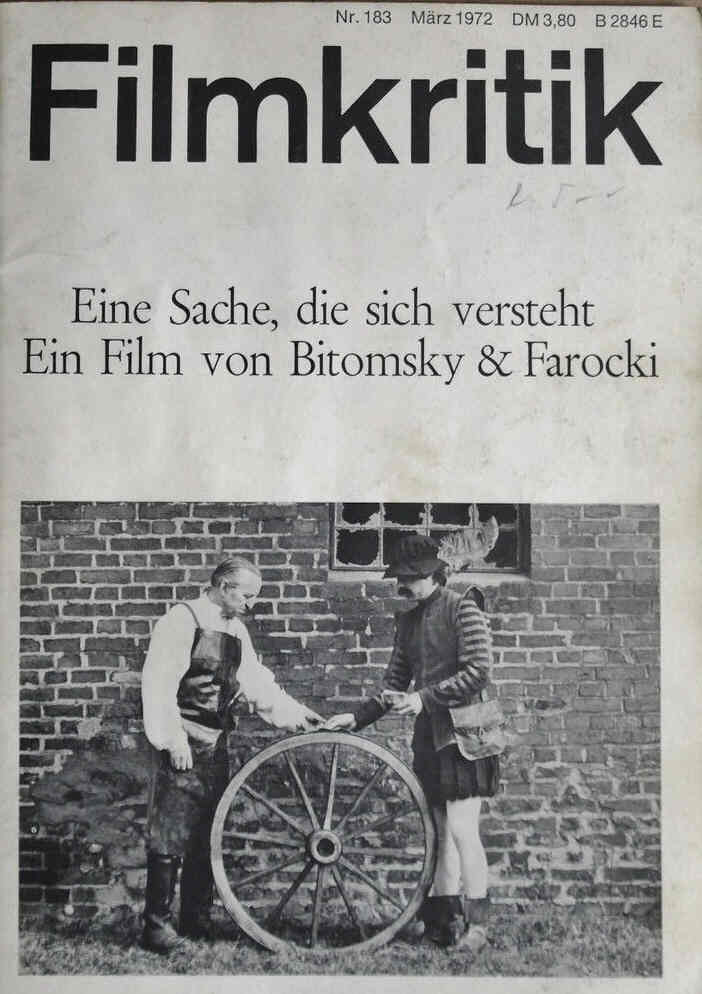 FILMKRITIK magazine side cover Issue 183 March 1972