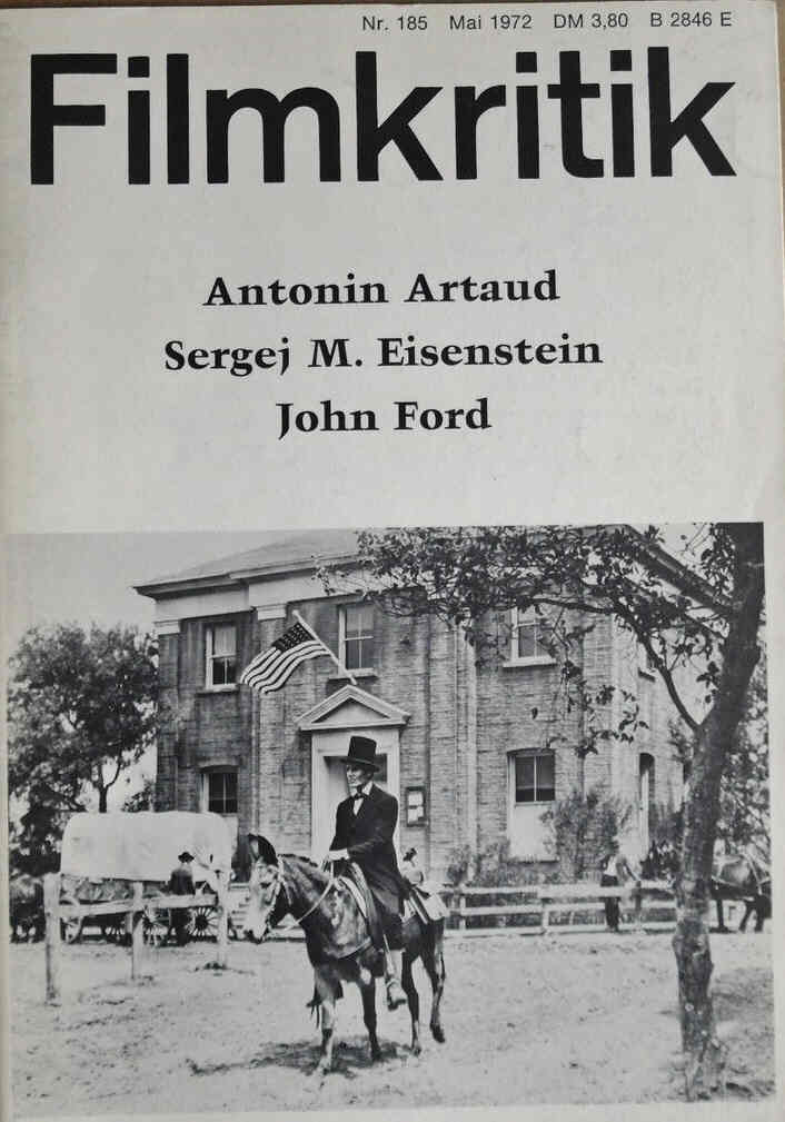 FILMKRITIK magazine side cover Issue 185 May 1972