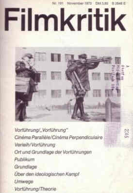 FILMKRITIK magazine side cover Issue 191 November 1972