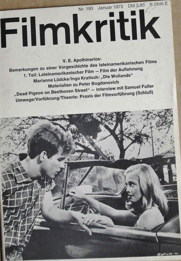 FILMKRITIK magazine side cover Issue 193 January 1973