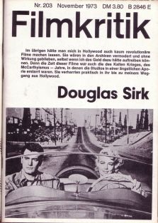 FILMKRITIK magazine side cover Issue 203 November 1973