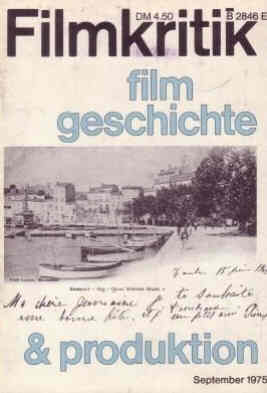 FILMKRITIK magazine side cover Issue 225 September 1975