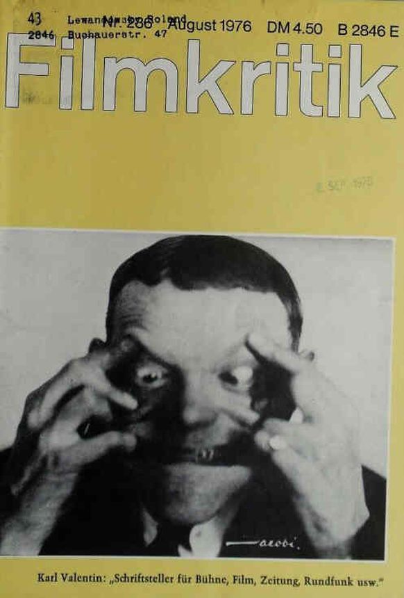 FILMKRITIK magazine side cover Issue 236 August 1976