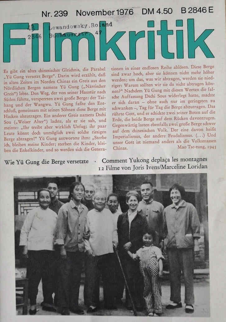 FILMKRITIK magazine side cover Issue 239 November 1976