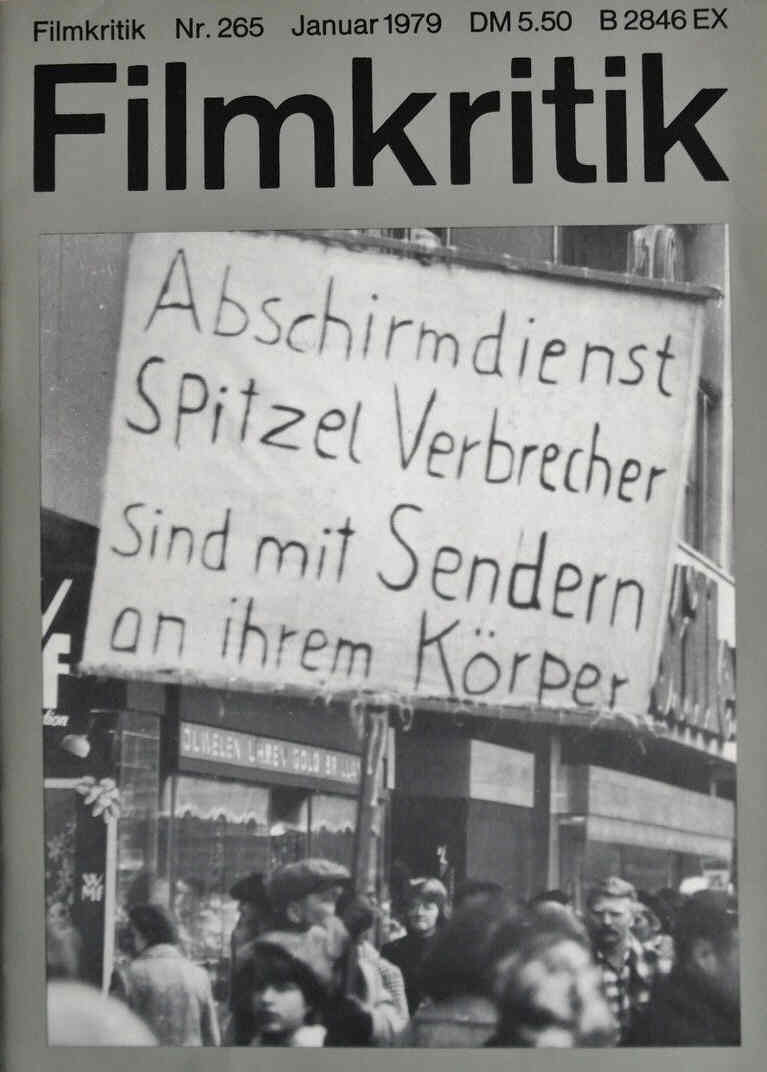 FILMKRITIK magazine side cover Issue 265 January 1979