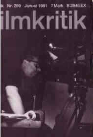 FILMKRITIK magazine side cover Issue 289 January 1981