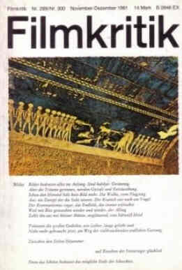 FILMKRITIK magazine side cover Issue 299/300 November/December 1981