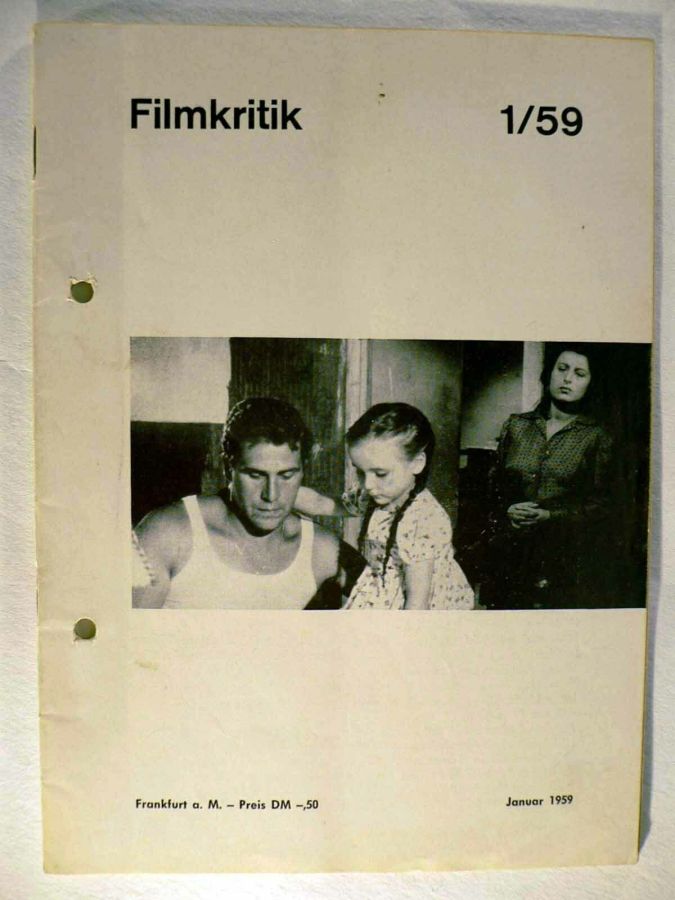 FILMKRITIK magazine side cover Issue 1 January 1959