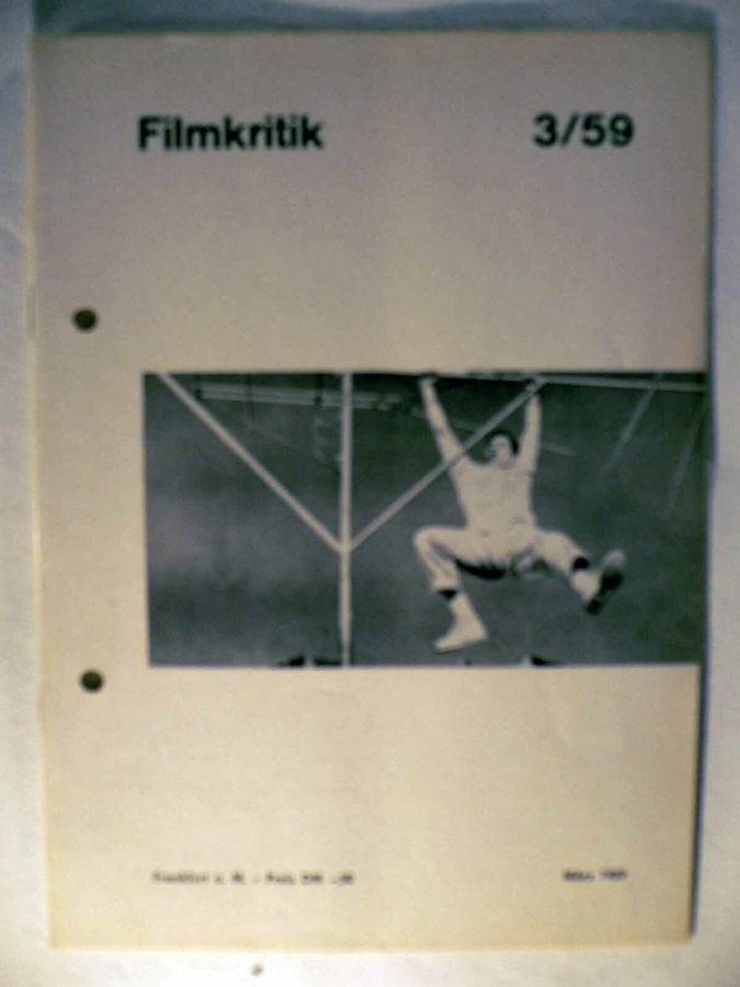 FILMKRITIK magazine side cover Issue 3 March 1959